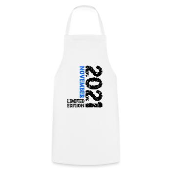 2021 November Limited Edition 2nd Birthday Decoration - Cooking Apron - white - Front - AI Model Male 185 dark (185cm)