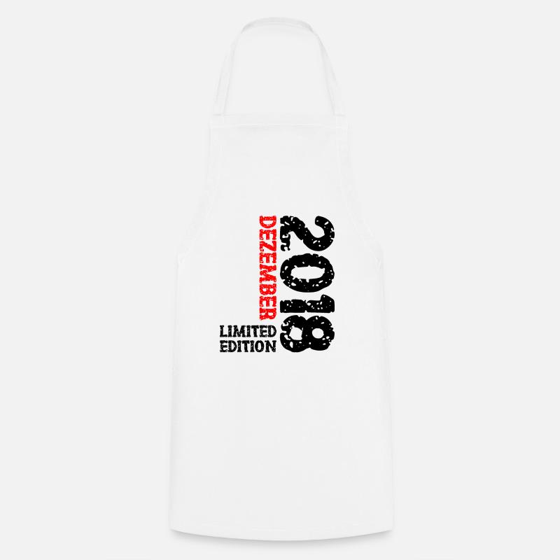 2018 Dezember Limited Edition 5. Geburtstag Deko - Kochschürze - Weiß