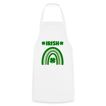 Accessoires de la Saint-Patrick Irlande Shamrock décoration - Tablier de cuisine - blanc - Devant - AI Model Male 185 dark (185cm)
