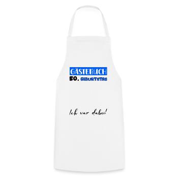 Guestbook Decoration Men Men's 50th Birthday Tshirt - Cooking Apron - white - Front - AI Model Male 185 dark (185cm)