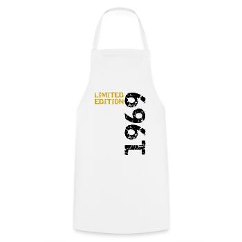 1969 édition limitée anniversaire cadeau femme mari - Tablier de cuisine - blanc - Devant - AI Model Male 185 dark (185cm)