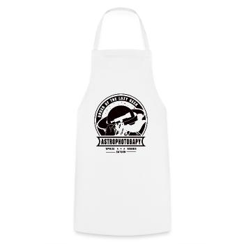 ORDER OF THE LAZY GEEK Saturn Astrophotography - Cooking Apron - white - Front - AI Model Male 185 dark (185cm)