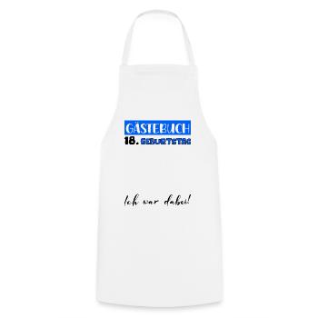 Guestbook Decoration Men Men's 18th Birthday Tshirt - Cooking Apron - white - Front - AI Model Male 185 dark (185cm)