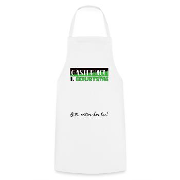 1er cadeau d’anniversaire filles garçons livre d’or - Tablier de cuisine - blanc - Devant - AI Model Male 185 dark (185cm)