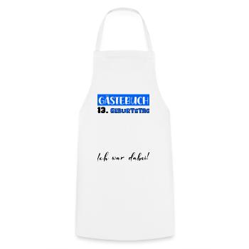 Guestbook Decoration Boys Men's 13th Birthday Tshirt - Cooking Apron - white - Front - AI Model Male 185 dark (185cm)
