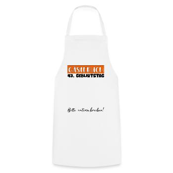 43 Birthday Gift Women's Decoration Men's Guestbook - Cooking Apron - white - Front - AI Model Male 185 dark (185cm)