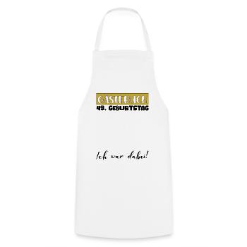 49 Birthday Gift Women's Decoration Men's Guestbook - Cooking Apron - white - Front - AI Model Male 185 dark (185cm)