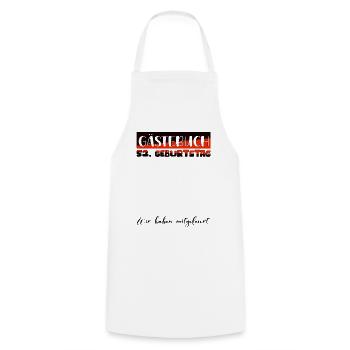 Livre d'or pour femmes et hommes, cadeau de 52e anniversaire, décoration - Tablier de cuisine - blanc - Devant - AI Model Male 185 dark (185cm)