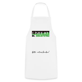 56 Birthday Gift Women's Decoration Men's Guestbook - Cooking Apron - white - Front - AI Model Male 185 dark (185cm)