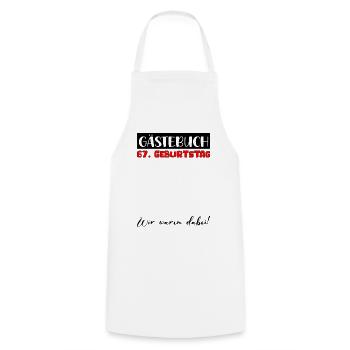 67 Cadeau D’anniversaire Décoration Femme Livre d’Or Homme - Tablier de cuisine - blanc - Devant - AI Model Male 185 dark (185cm)