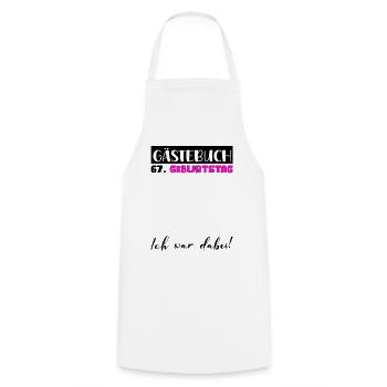 67 Cadeau D’anniversaire Décoration Femme Livre d’Or Femme - Tablier de cuisine - blanc - Devant - AI Model Male 185 dark (185cm)