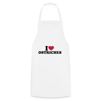 autruche - Tablier de cuisine - blanc - Devant - AI Model Male 185 dark (185cm)