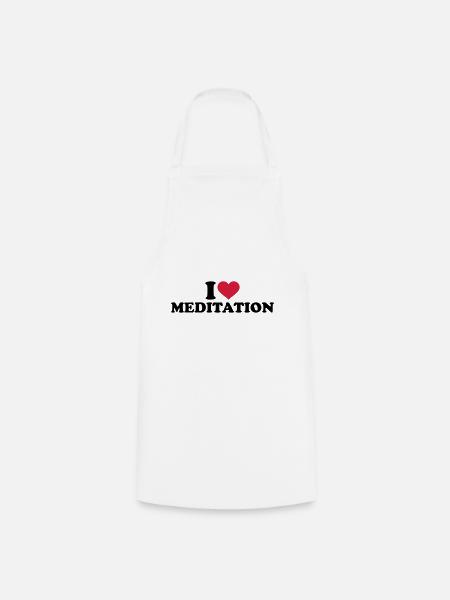 Meditation - Kochschürze - Weiß