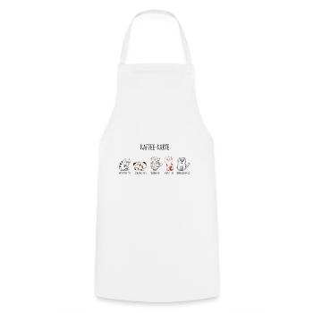 Carte de café pour chat - Tablier de cuisine - blanc - Devant - AI Model Male 185 dark (185cm)