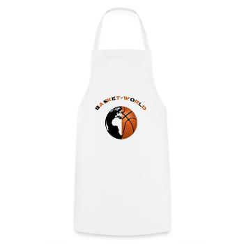 T shirt basketball - Tablier de cuisine - blanc - Devant - AI Model Male 185 dark (185cm)