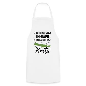 Kreta Spruch Griechenland Insel Geschenk - Kochschürze - Weiß - Vorne - AI Model Male 185 dark (185cm)
