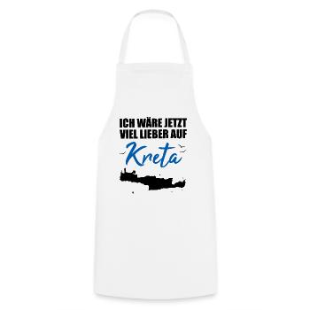 Kreta Lustiger Spruch Griechenland Insel Geschenk - Kochschürze - Weiß - Vorne - AI Model Male 185 dark (185cm)