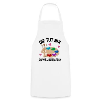 Malerei Kunst Künstler Lustiger Spruch Geschenk - Kochschürze - Weiß - Vorne - AI Model Male 185 dark (185cm)