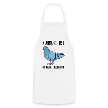 Taube Taubenliebhaber Spruch Geschenk - Kochschürze - Weiß - Vorne - AI Model Male 185 dark (185cm)