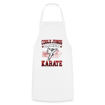 Coole Jungs Karate Karateka asiatischer Kampfsport - Kochschürze - Weiß - Vorne - AI Model Male 185 dark (185cm)