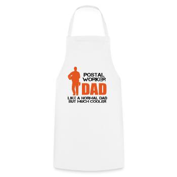 Postworker Papa Courier Postman Gift - Tablier de cuisine - blanc - Devant - AI Model Male 185 dark (185cm)