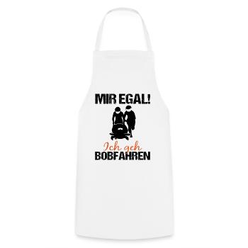Bobfahren Lustiger Spruch Bobfahrer Geschenk - Kochschürze - Weiß - Vorne - AI Model Male 185 dark (185cm)