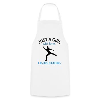Citation de patinage artistique Cadeau de patinage artistique - Tablier de cuisine - blanc - Devant - AI Model Male 185 dark (185cm)