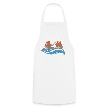 Rafting White Water Boating Water Sports Gift - Cooking Apron - white - Front - AI Model Male 185 dark (185cm)