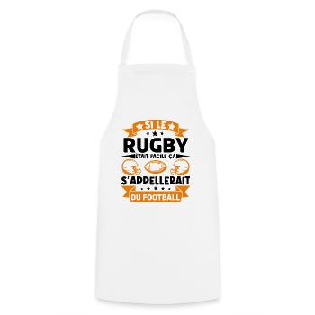 Cadeau rugbyman. cadeau rugby France. rugby fan . - Tablier de cuisine - blanc - Devant - AI Model Male 185 dark (185cm)