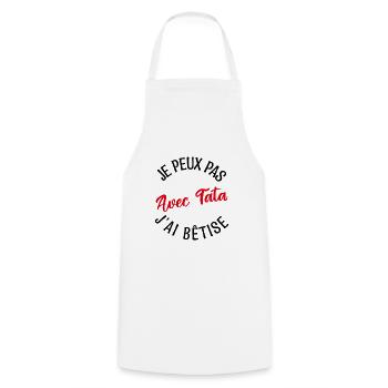 Cadeau Tata. cadeau tante. ma tata préféré. - Tablier de cuisine - blanc - Devant - AI Model Male 185 dark (185cm)