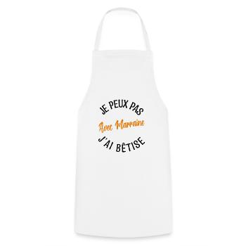 Cadeau Marraine. cadeau ma marraine d'amour. - Tablier de cuisine - blanc - Devant - AI Model Male 185 dark (185cm)