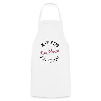 Cadeau maman, cadeau mère. cadeau maman de l'année - Tablier de cuisine - blanc - Devant - AI Model Male 185 dark (185cm)