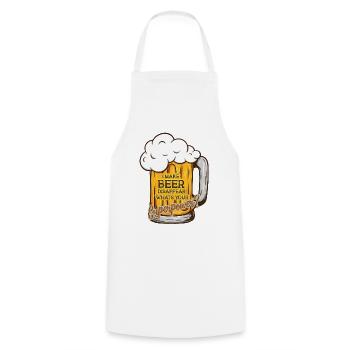 Feiern Bier Party Spruch I Biertrinken - Kochschürze - Weiß - Vorne - AI Model Male 185 dark (185cm)