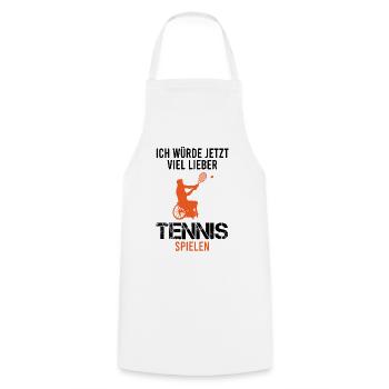 Rollstuhltennis Rollstuhl Tennis Cooler Spruch - Kochschürze - Weiß - Vorne - AI Model Male 185 dark (185cm)