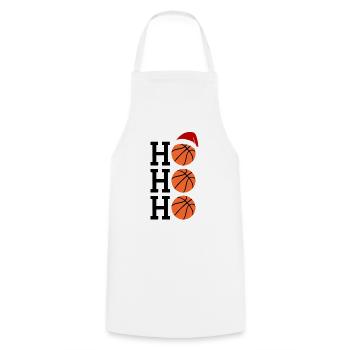 Basketball H Ho Ho Ho Weihnachtsmütze Fun - Kochschürze - Weiß - Vorne - AI Model Male 185 dark (185cm)