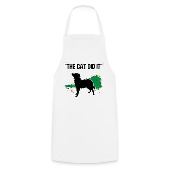 Dog Innocent Christmas Tree Cat Prank - Cooking Apron - white - Front - AI Model Male 185 dark (185cm)