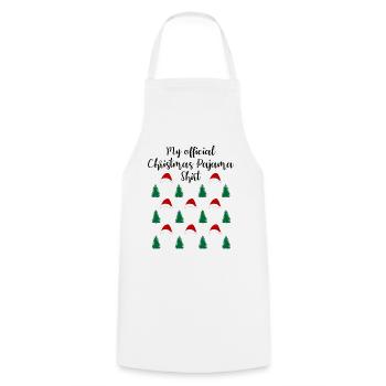 Forest Christmas with Hats Official Sleep Shirt - Cooking Apron - white - Front - AI Model Male 185 dark (185cm)