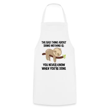 Mode paresseux Chill Pure Relaxation - Tablier de cuisine - blanc - Devant - AI Model Male 185 dark (185cm)