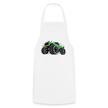 Bunter Monstertruck Kunstwerk Geschenk - Kochschürze - Weiß - Vorne - AI Model Male 185 dark (185cm)