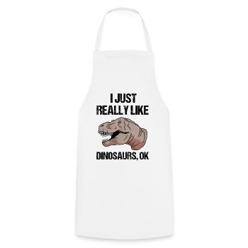 Easy Dino Love Gift - Cooking Apron - white - Front - AI Model Male 185 dark (185cm)