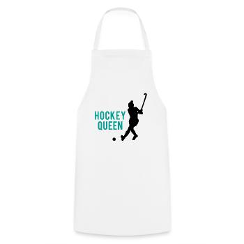 Eishockey Königin Cool Sportlerin Krone - Kochschürze - Weiß - Vorne - AI Model Male 185 dark (185cm)