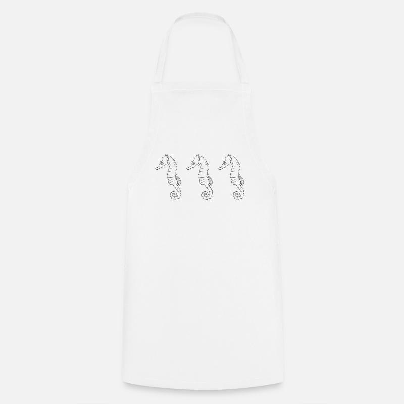Triade hippocampe mer danse cadeau - Tablier de cuisine - blanc