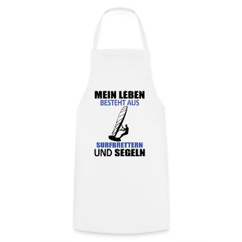 Surfboard & Sail - My Life - Cooking Apron - white - Front - AI Model Male 185 dark (185cm)