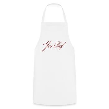 Yes Chef - Cooking Apron - white - Front - AI Model Male 185 dark (185cm)