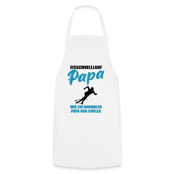 Eisschnelllauf Papa Cool Geschenk - Kochschürze - Weiß - Vorne - AI Model Male 185 dark (185cm)