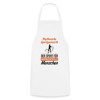 Aspiration & Art: Gymnastics Gift - Cooking Apron - white - Front - AI Model Male 185 dark (185cm)