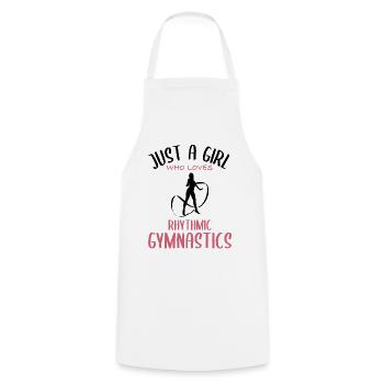 Fille Aime La Gymnastique Rythmique - Tablier de cuisine - blanc - Devant - AI Model Male 185 dark (185cm)