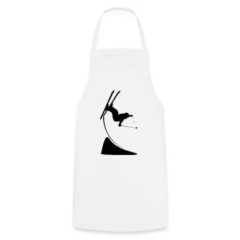 Sky Freestyle – The Art of Flying - Cooking Apron - white - Front - AI Model Male 185 dark (185cm)