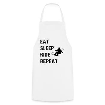 Boarder Rhythm - Gift - Cooking Apron - white - Front - AI Model Male 185 dark (185cm)