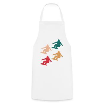 Colourful mix of slopes - gift - Cooking Apron - white - Front - AI Model Male 185 dark (185cm)